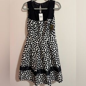 Melonie (Target brand) Black and Ivory/White Polka Dot Dress - New w/ tags